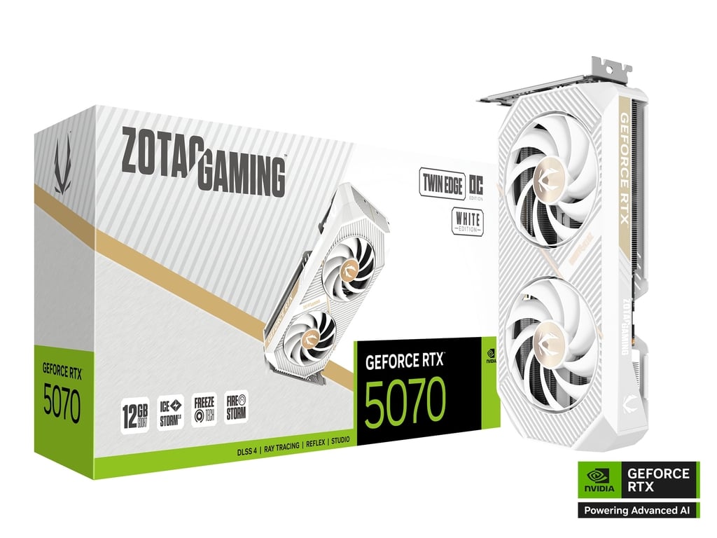 12GB ZOTAC RTX 5070 TWIN EDGE OC WHITE GPU